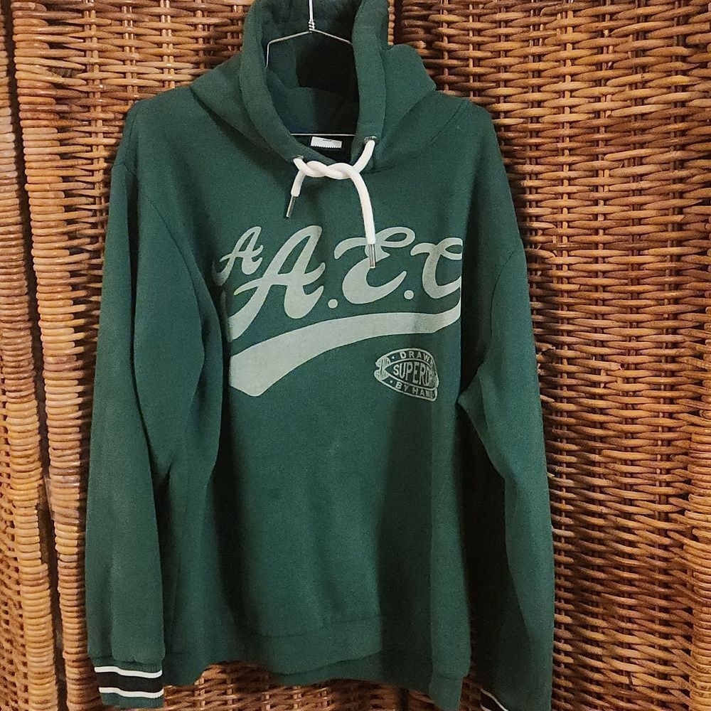 SuperDry Green Hoodie Sweatshirt L